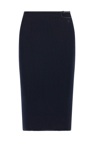 Юбка из трикотажа Loop Rib Синий 125MJU232FI00017075 Юбка из трикотажа Loop Rib Синий 125MJU232FI00017075
