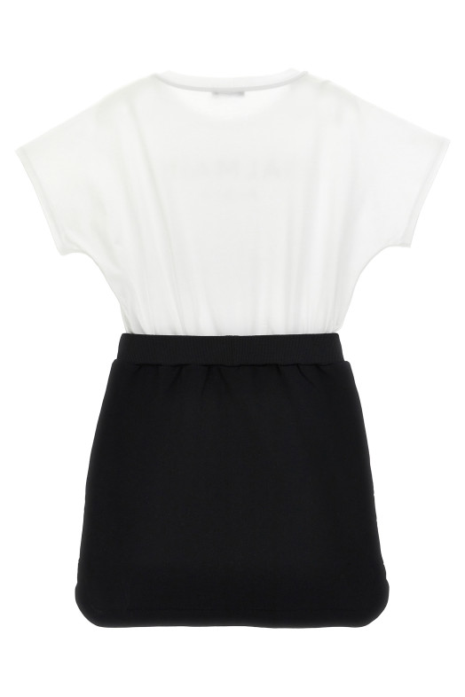 Сукня з логотипом чорно-сіра BALMAIN KIDS BW1B81Z0081930BC Сукня з логотипом чорно-сіра BALMAIN KIDS BW1B81Z0081930BC