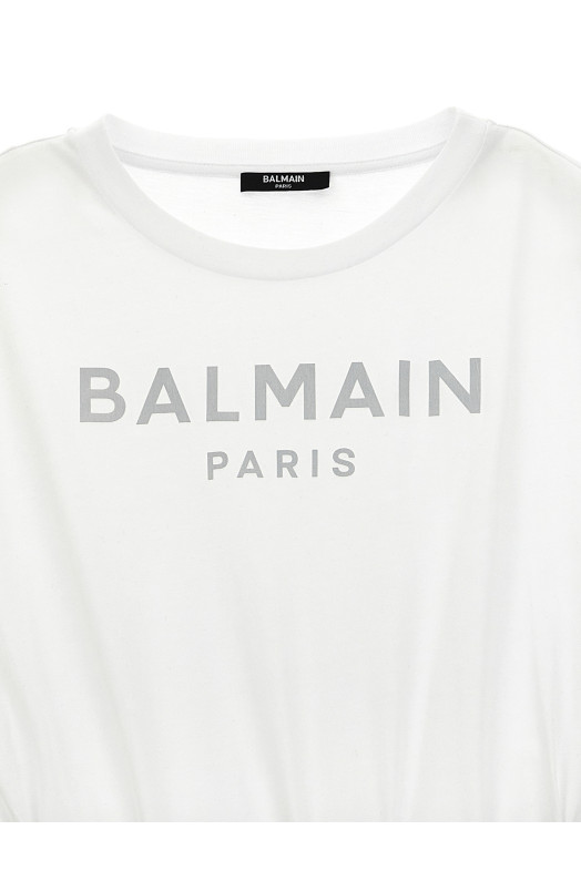 Сукня з логотипом чорно-сіра BALMAIN KIDS BW1B81Z0081930BC Сукня з логотипом чорно-сіра BALMAIN KIDS BW1B81Z0081930BC