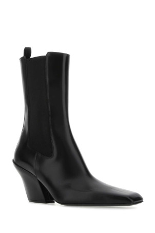 Черные кожаные ботильоны Black PRADA (1U986MF075055) Черные кожаные ботильоны Black PRADA (1U986MF075055)