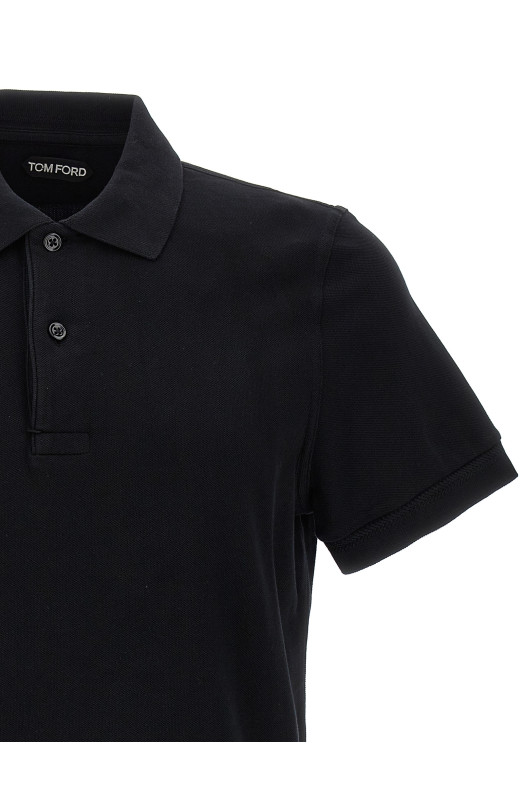Поло з вишивкою логотипу Чорний TOM FORD JPS002JMC007S23LB999 Поло з вишивкою логотипу Чорний TOM FORD JPS002JMC007S23LB999