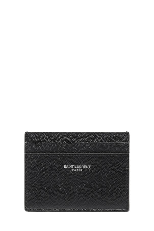 Держатель для карт с логотипом Черный SAINT LAURENT 375946BTY0N1000