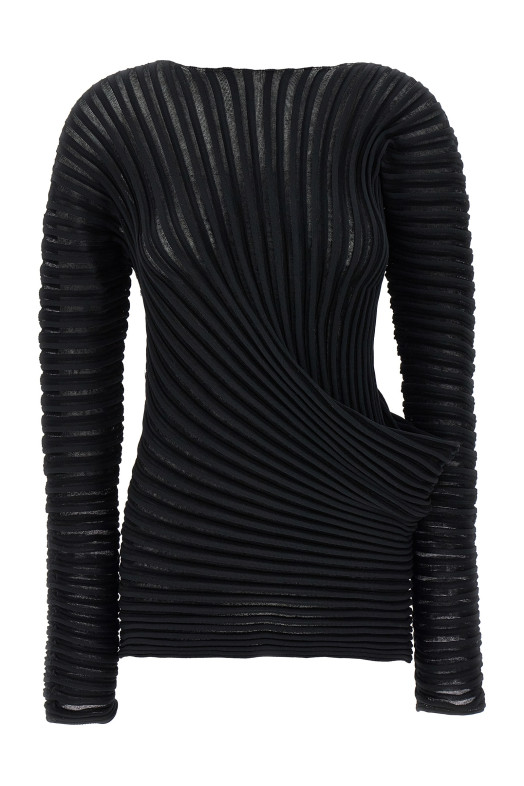 Топ ISSEY MIYAKE 'Stream' чорний IM56KN82315 Топ ISSEY MIYAKE 'Stream' чорний IM56KN82315