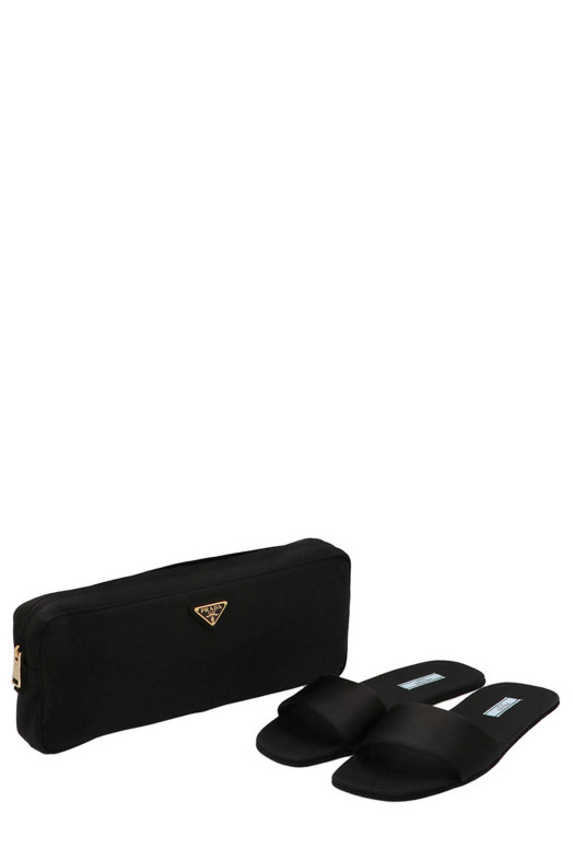 Капці та сумка для капців Чорні PRADA 1RK001049F0002 Капці та сумка для капців Чорні PRADA 1RK001049F0002