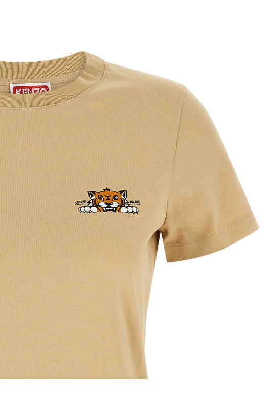 Футболка KENZO ' Happy Tiger' бежевая FF52TS1694SO11 Футболка KENZO ' Happy Tiger' бежевая FF52TS1694SO11