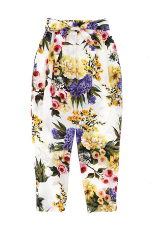 Брюки з квітковим принтом Різнокольорові DOLCE & GABBANA L53P22HS5Q5HA4YB Брюки з квітковим принтом Різнокольорові DOLCE & GABBANA L53P22HS5Q5HA4YB