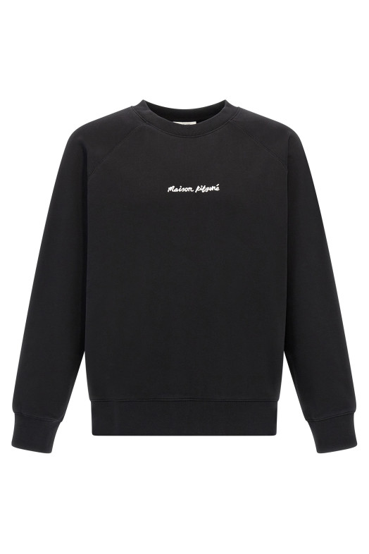 Світшот з вишивкою логотипу Чорний MAISON KITSUNE OM00309KM0001P199 Світшот з вишивкою логотипу Чорний MAISON KITSUNE OM00309KM0001P199