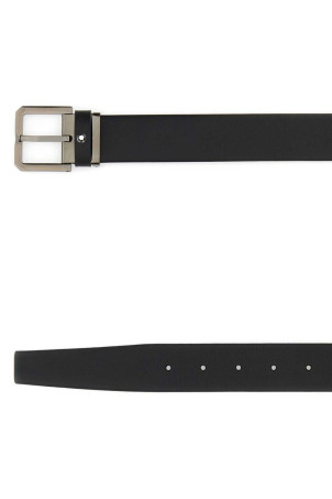Чорний шкіряний ремінь MONTBLANC (199648)