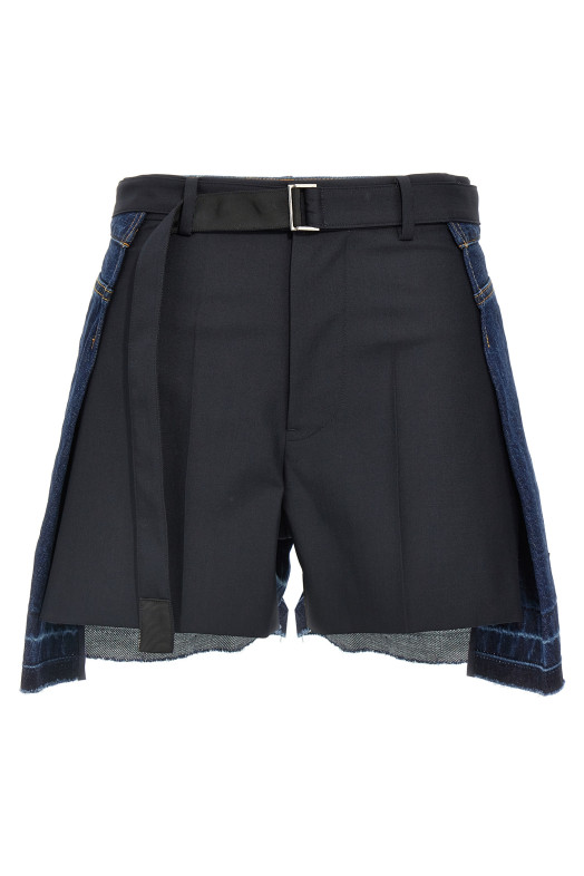 Wool insert shorts Blue