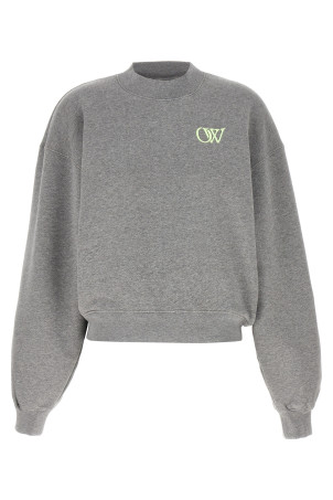 Світшот з вишивкою OFF-WHITE 'Ow' Сірий OWBA075S25FLE00405140514 Світшот з вишивкою OFF-WHITE 'Ow' Сірий OWBA075S25FLE00405140514