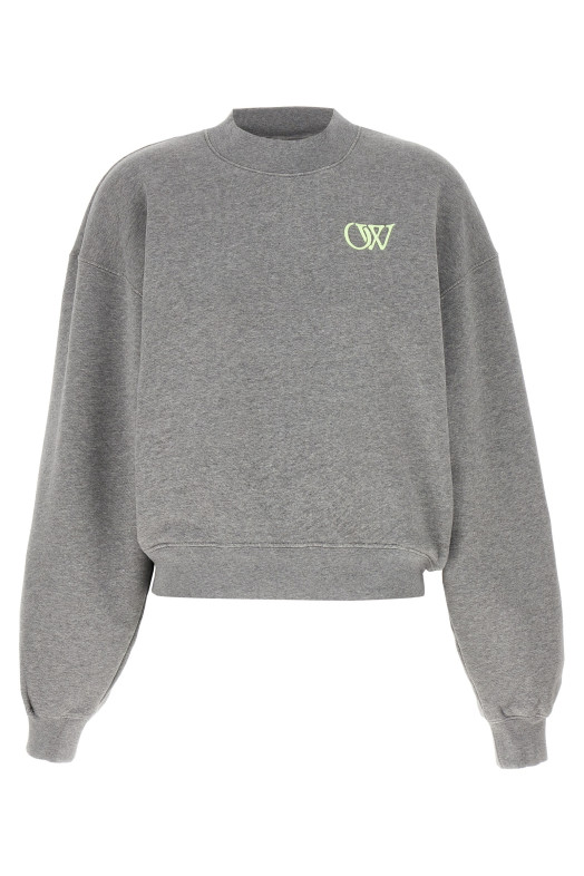 Толстовка с вышивкой OFF-WHITE 'Ow' Серый OWBA075S25FLE00405140514 Толстовка с вышивкой OFF-WHITE 'Ow' Серый OWBA075S25FLE00405140514