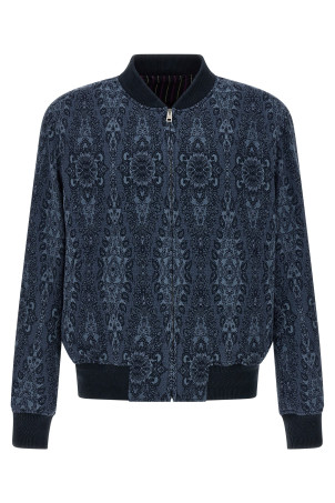 Жаккардовая куртка-бомбер Синий ETRO MRBA001699JJE14B0065 Жаккардовая куртка-бомбер Синий ETRO MRBA001699JJE14B0065