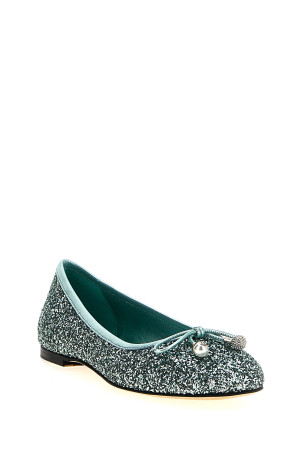 Балетки JIMMY CHOO 'Elme' Зеленый ELMEFLATPZFAQUAGREEN Балетки JIMMY CHOO 'Elme' Зеленый ELMEFLATPZFAQUAGREEN