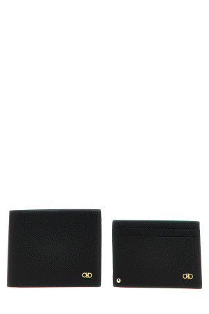 'Gancio' wallet + card holder set Black 'Gancio' wallet + card holder set Black