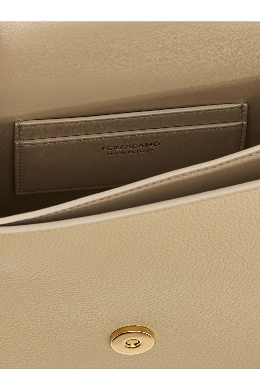 'Gancini S' crossbody bag Beige 'Gancini S' crossbody bag Beige