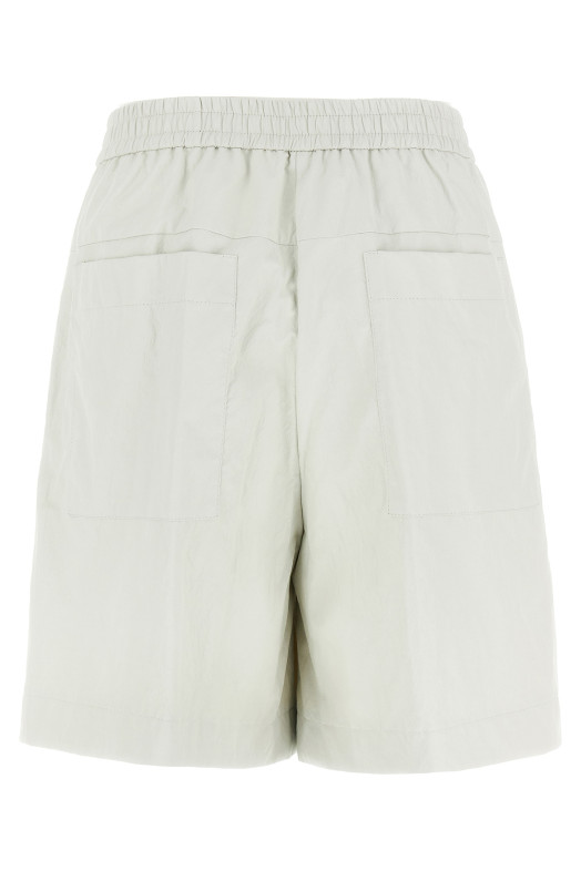 Leather-effect bermuda shorts White Leather-effect bermuda shorts White