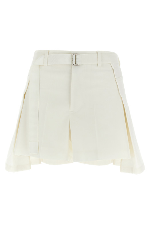 Wool insert shorts White