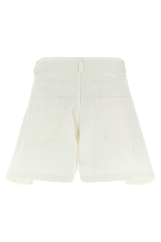 Wool insert shorts White