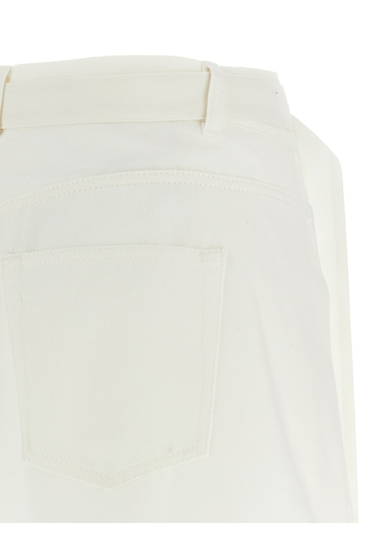 Wool insert shorts White