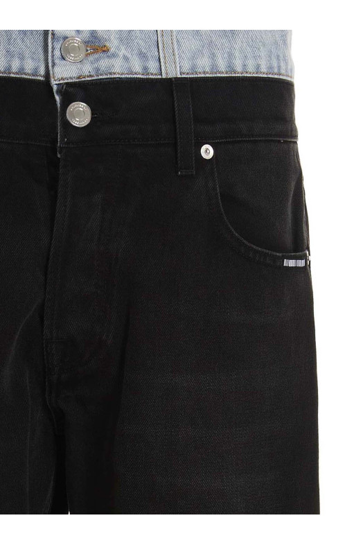 Джинси з подвійною талією, різнокольорові VTMNTS (VL16PA400BBLACKLIGHTBLUE)