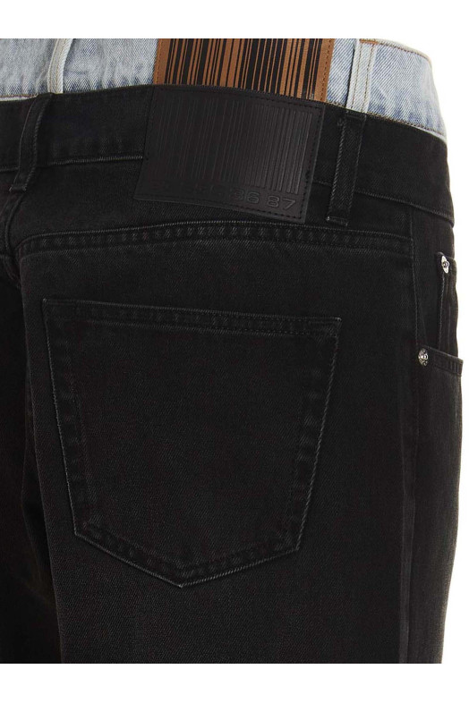 Джинси з подвійною талією, різнокольорові VTMNTS (VL16PA400BBLACKLIGHTBLUE)