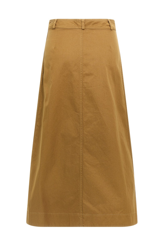 Юбка миди коричневая SAINT LAURENT 817344Y04VY2100