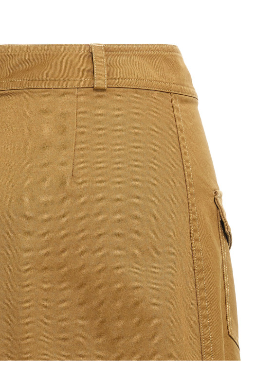 Юбка миди коричневая SAINT LAURENT 817344Y04VY2100