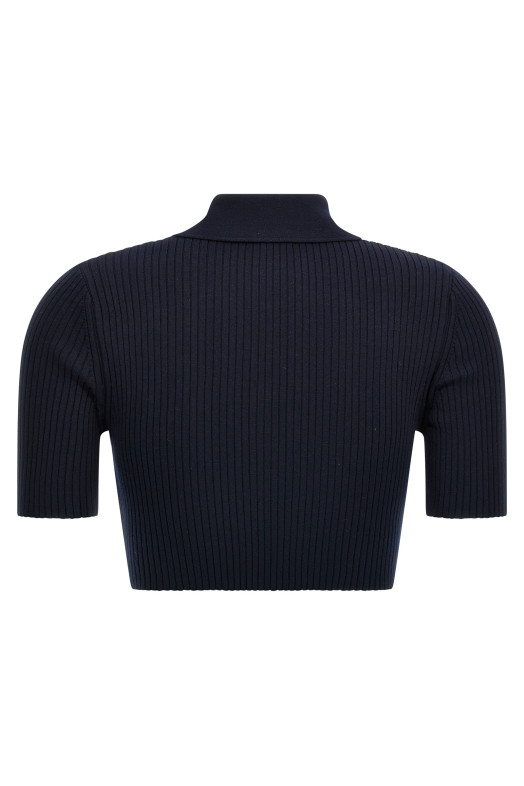 Ребриста сорочка-поло Синій COURREGES 125MPO046FI00017075 Ребриста сорочка-поло Синій COURREGES 125MPO046FI00017075