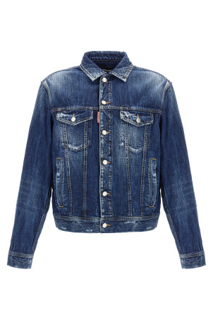 Куртка DSQUARED2 'Be Cool Be Nice Wash L.A.' синяя S71AN0599S30309470 Куртка DSQUARED2 'Be Cool Be Nice Wash L.A.' синяя S71AN0599S30309470