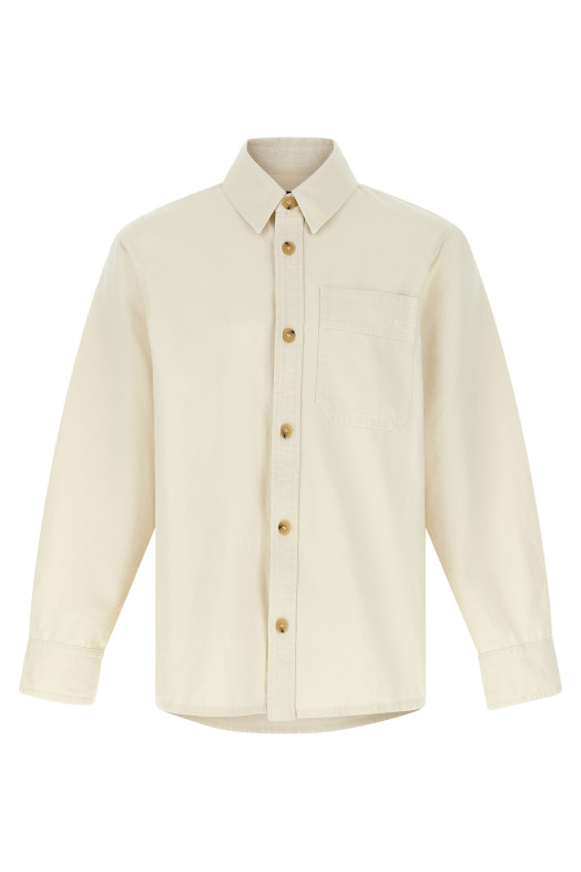 Logo embroidery shirt Beige Logo embroidery shirt Beige