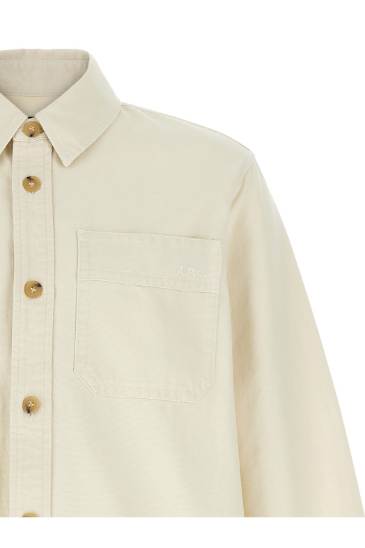Logo embroidery shirt Beige Logo embroidery shirt Beige