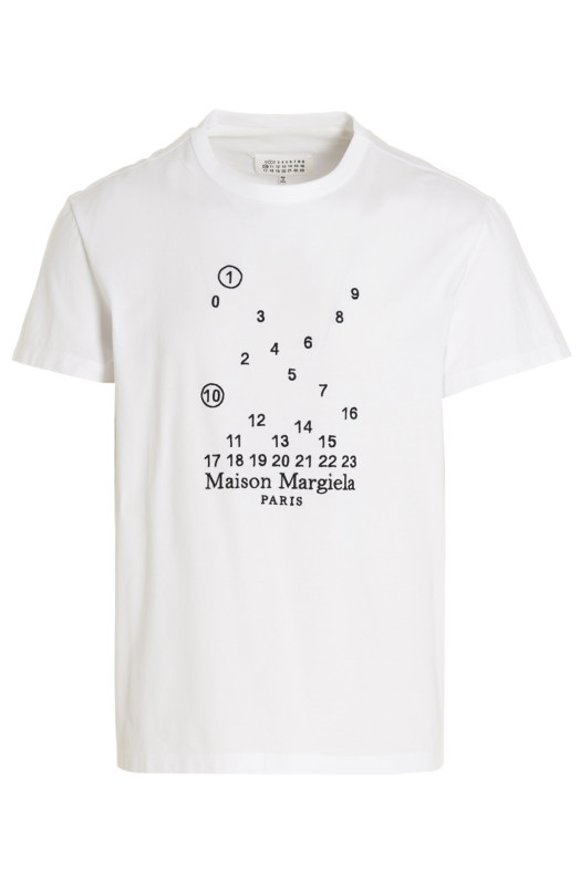 Футболка з вишивкою логотипу чорно-сіра MAISON MARGIELA S50GC0684S22816100 Футболка з вишивкою логотипу чорно-сіра MAISON MARGIELA S50GC0684S22816100