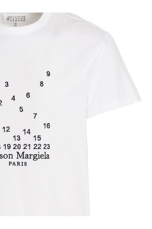 Футболка з вишивкою логотипу чорно-сіра MAISON MARGIELA S50GC0684S22816100 Футболка з вишивкою логотипу чорно-сіра MAISON MARGIELA S50GC0684S22816100