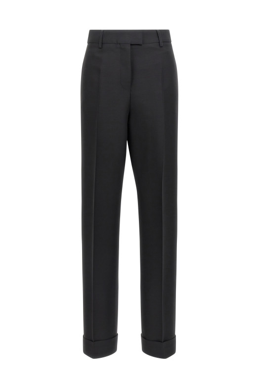 Stretched pleated trousers Black Stretched pleated trousers Black