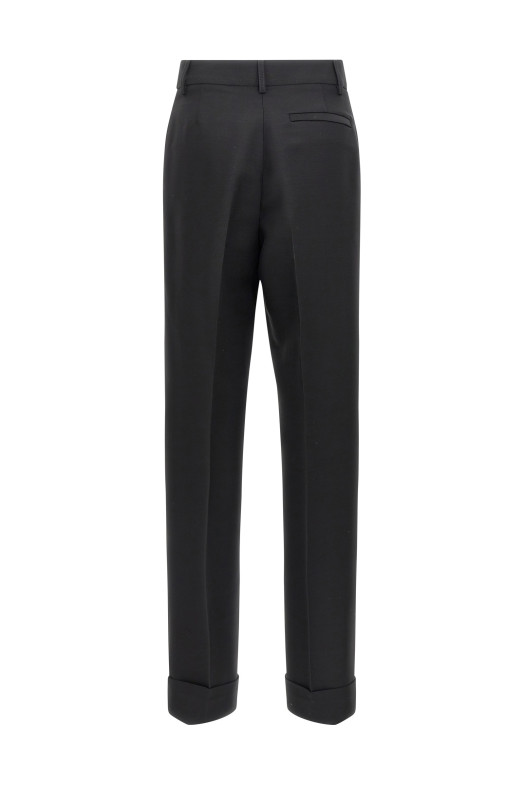 Stretched pleated trousers Black Stretched pleated trousers Black