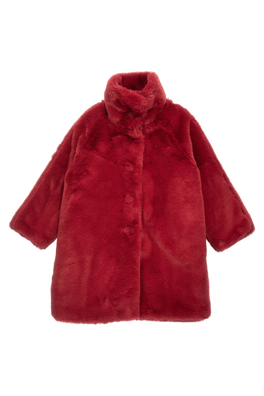 Faux fur coat Fuchsia