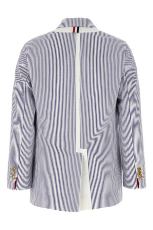 Single-breasted seersucker blazer Multicolor Single-breasted seersucker blazer Multicolor
