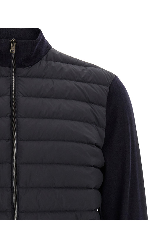 Комбинированная пуховая куртка Синий HERNO MP000128U700259280 Комбинированная пуховая куртка Синий HERNO MP000128U700259280