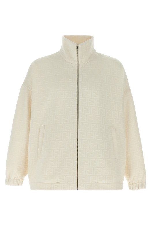 Світшот з логотипом на всю поверхню Білий FENDI FAF743AU8OF1BJD Світшот з логотипом на всю поверхню Білий FENDI FAF743AU8OF1BJD