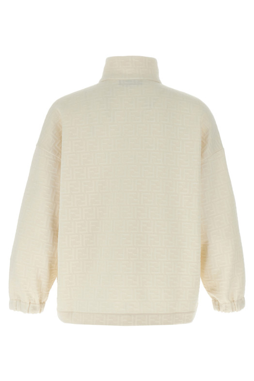 Світшот з логотипом на всю поверхню Білий FENDI FAF743AU8OF1BJD Світшот з логотипом на всю поверхню Білий FENDI FAF743AU8OF1BJD