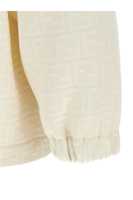 Світшот з логотипом на всю поверхню Білий FENDI FAF743AU8OF1BJD Світшот з логотипом на всю поверхню Білий FENDI FAF743AU8OF1BJD