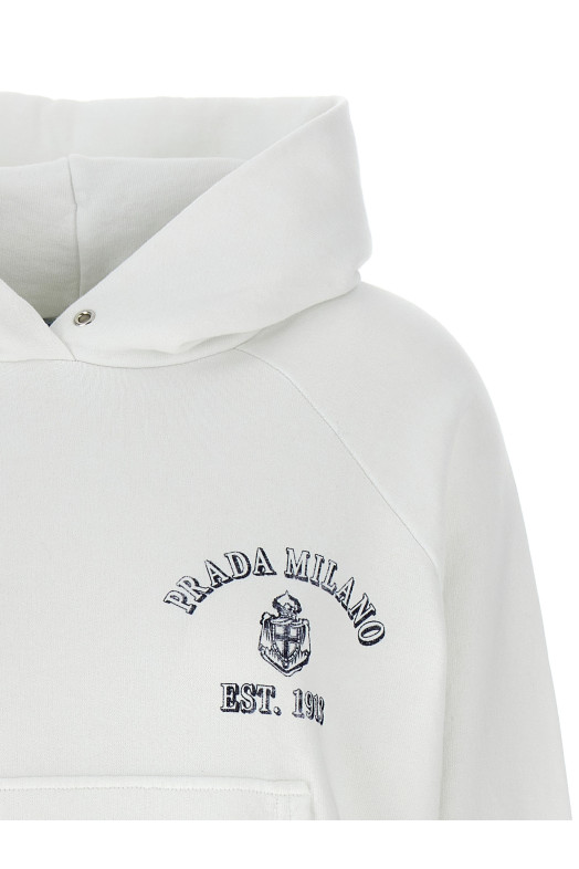Вінтажне худі Білий PRADA 134713SOOO16V4F0009