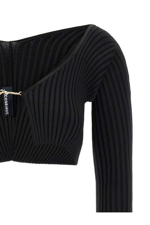 'Le Maille Pralu' cropped cardigan Black 'Le Maille Pralu' cropped cardigan Black