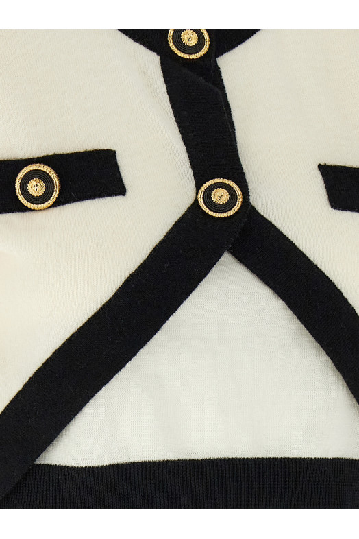 Светр BALMAIN 'Filo Leone Catena' чорно-сірий EF1KA120KH91GAU Светр BALMAIN 'Filo Leone Catena' чорно-сірий EF1KA120KH91GAU