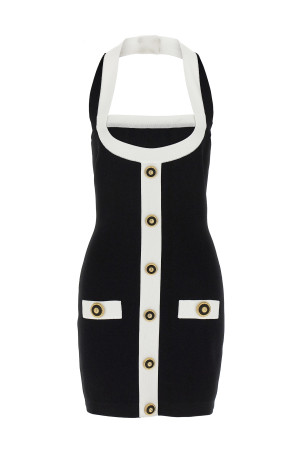 Платье BALMAIN 'Filo Leone Catena' Черно-серый EF1R2390KH99EAB Платье BALMAIN 'Filo Leone Catena' Черно-серый EF1R2390KH99EAB