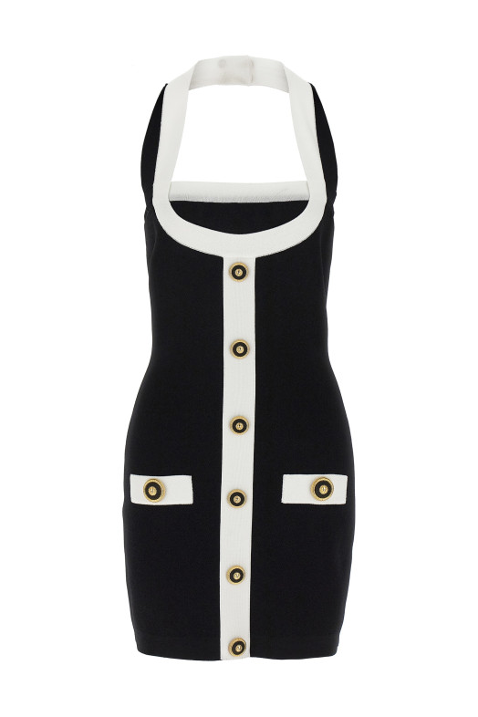 Платье BALMAIN 'Filo Leone Catena' Черно-серый EF1R2390KH99EAB Платье BALMAIN 'Filo Leone Catena' Черно-серый EF1R2390KH99EAB