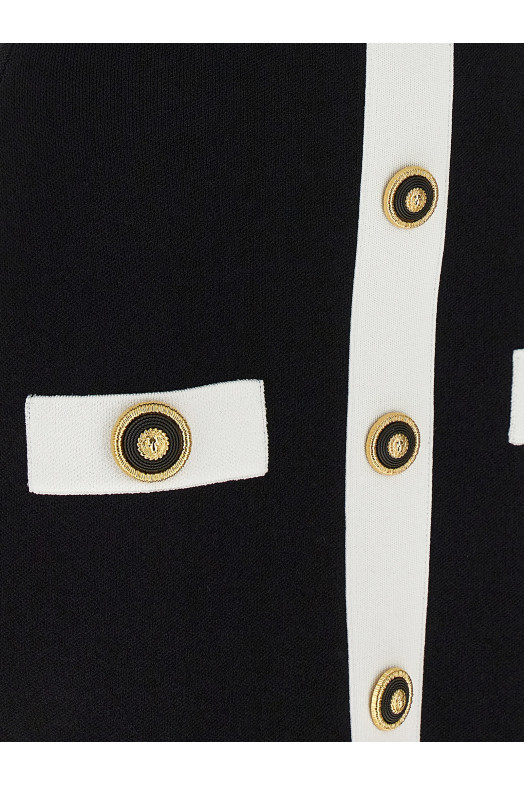 Платье BALMAIN 'Filo Leone Catena' Черно-серый EF1R2390KH99EAB Платье BALMAIN 'Filo Leone Catena' Черно-серый EF1R2390KH99EAB