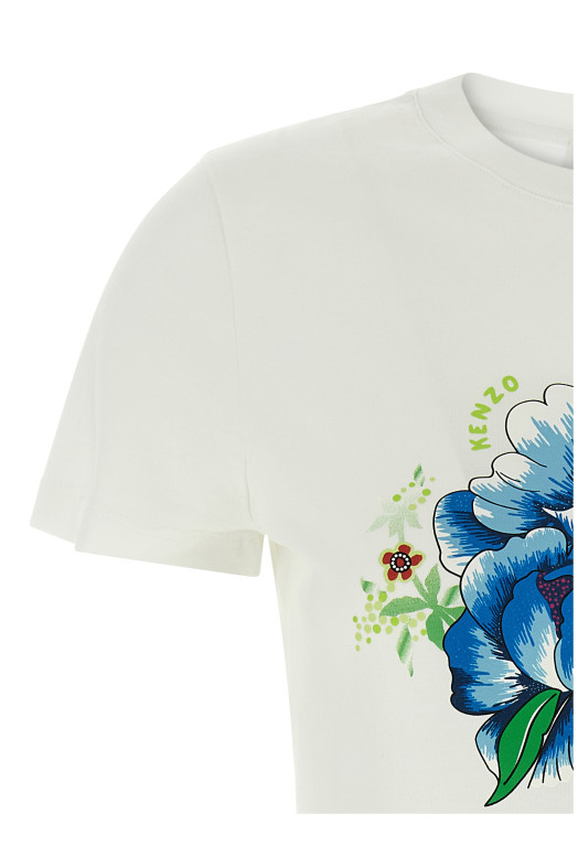 'Kenzo Peonies' T-shirt White 'Kenzo Peonies' T-shirt White
