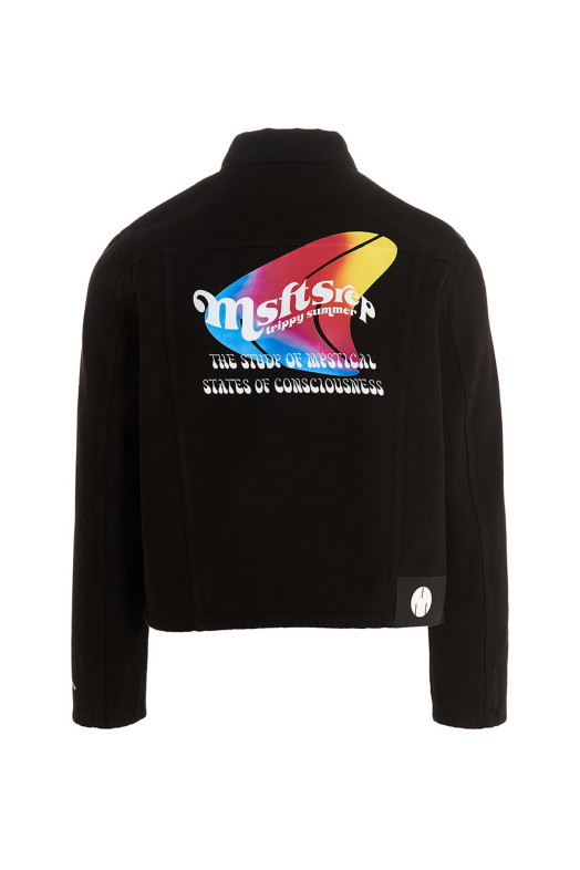 Logo denim jacket Black