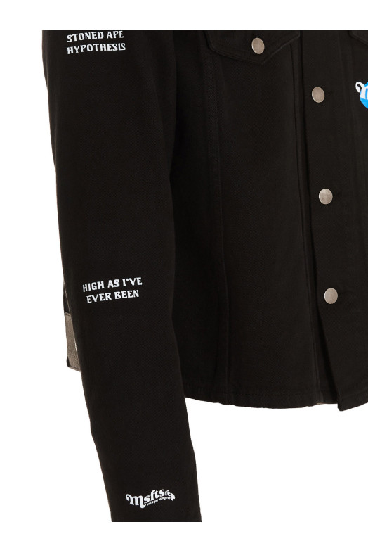 Logo denim jacket Black